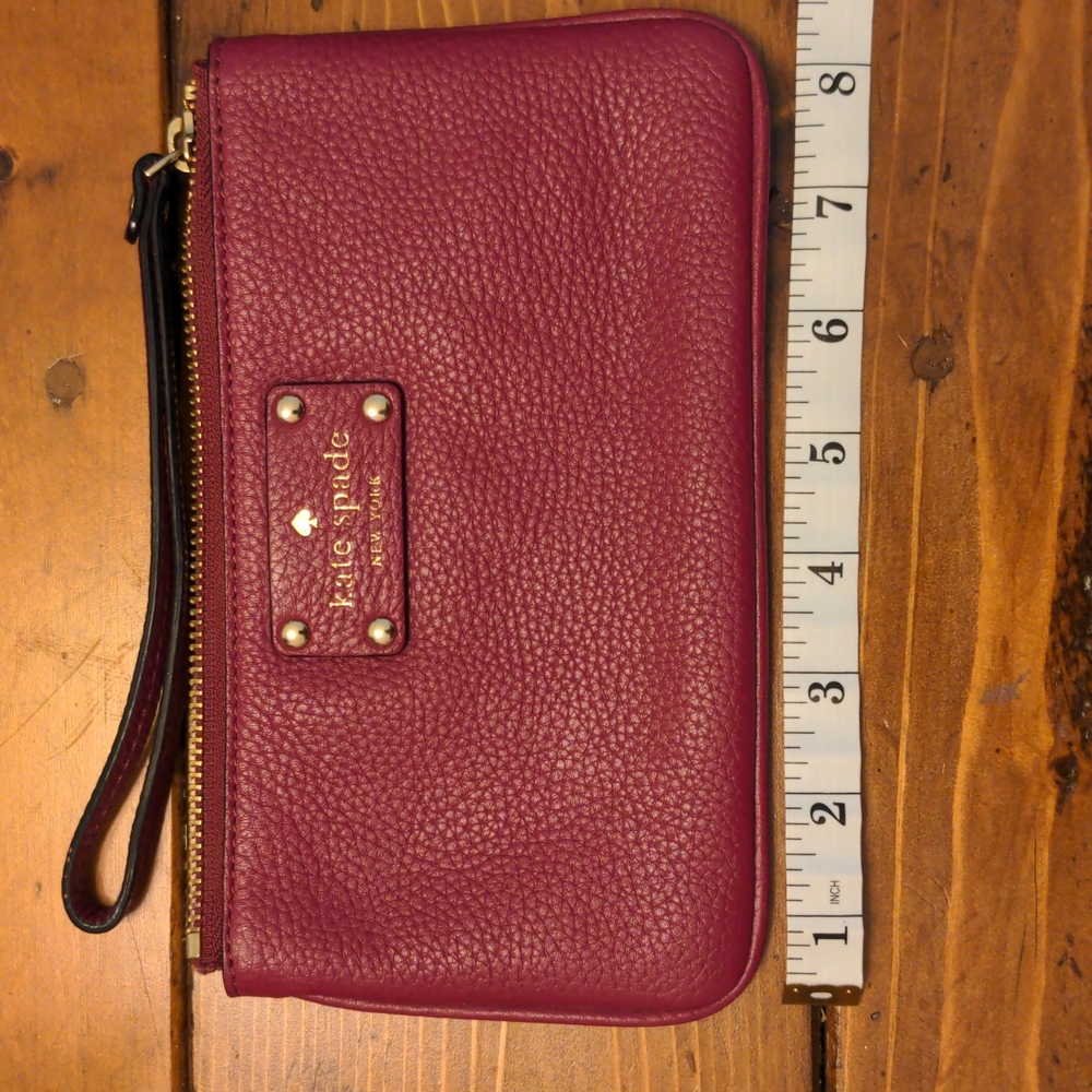 Kate Spade Red-Plum Colored Wristlet